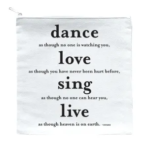 DANCE LOVE SIGN CANVAS POUCH