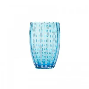 Dapple Glass Tumbler Aqua