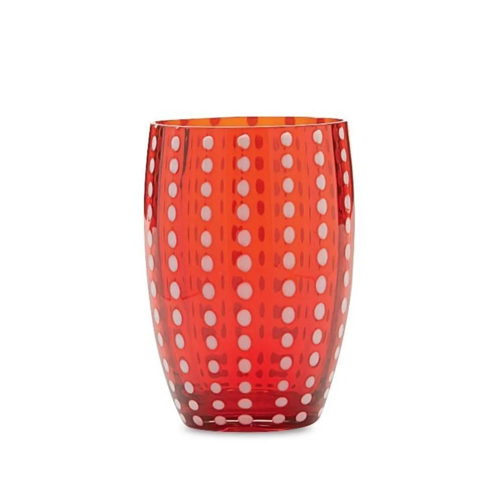 Dapple Glass Tumbler Cranberry