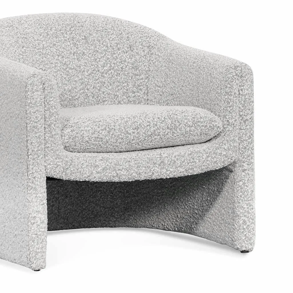 Daren Armchair - Charcoal White Boucle