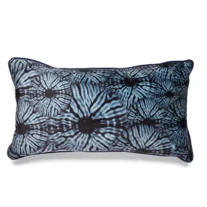 Dark Indigo Itajime Long Cushion