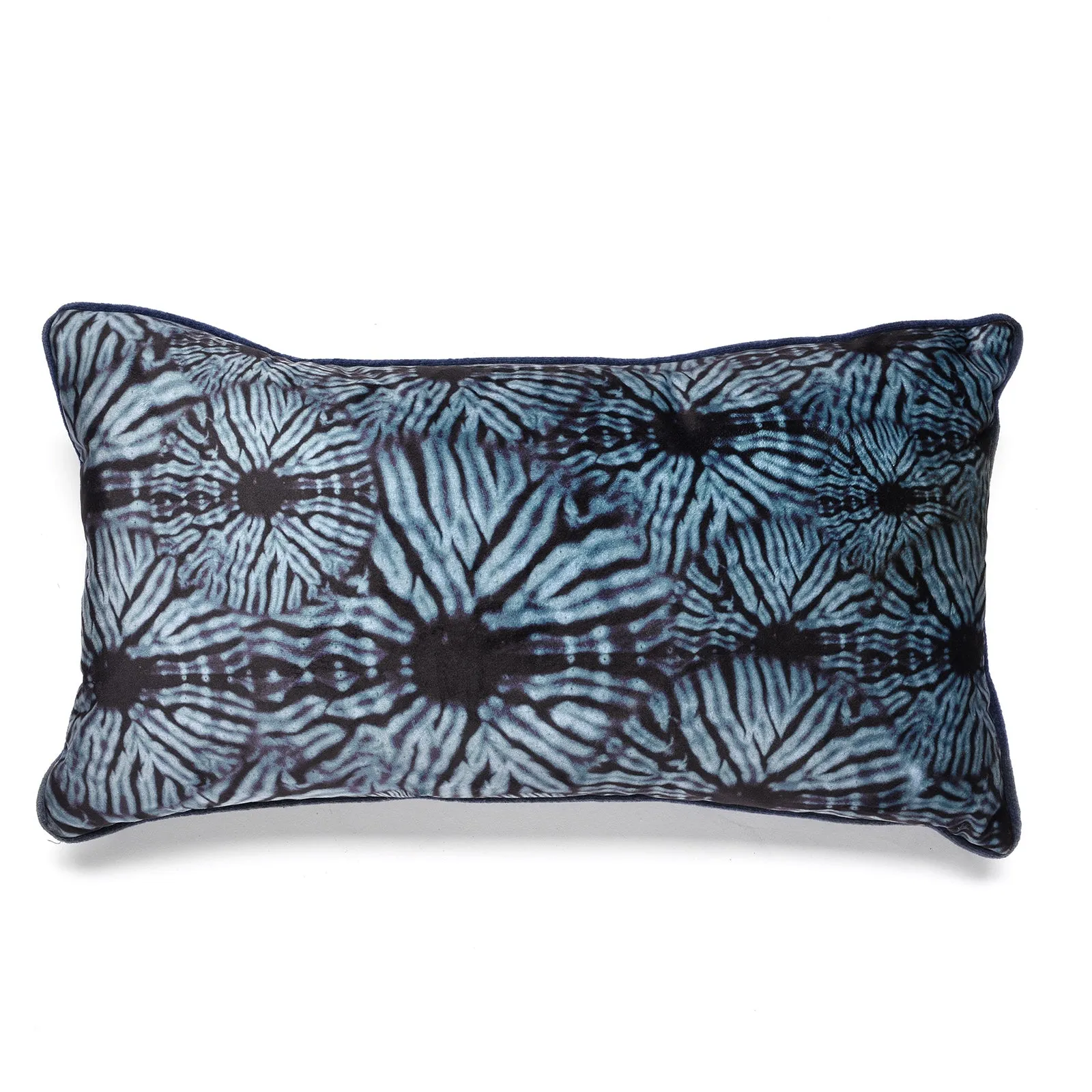 Dark Indigo Itajime Long Cushion