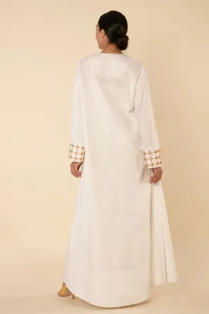 DAZZLING BLOSSOM WHITE ABAYA