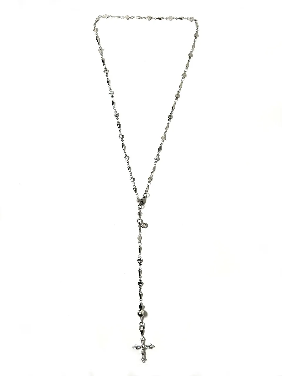 [DAZZLING CLUB] Seasonless CRYSTAL CROSS DROP NECKLACE