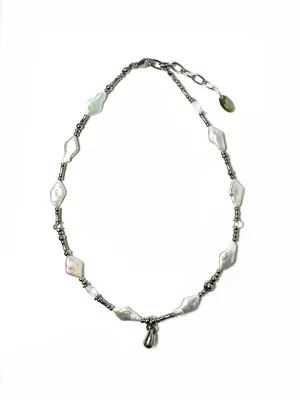 [DAZZLING CLUB] Seasonless DIAMOND PEARL NECKLACE