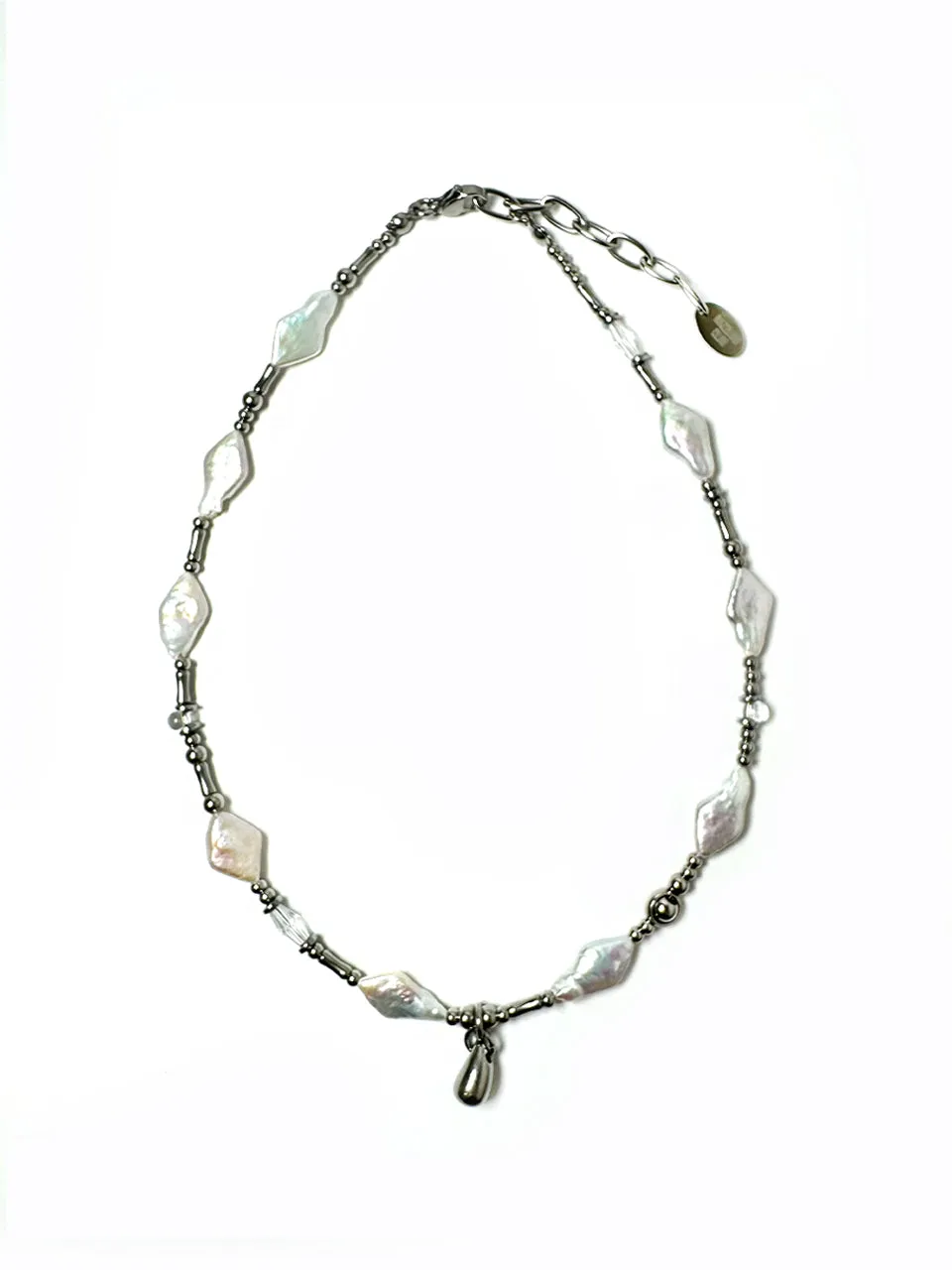 [DAZZLING CLUB] Seasonless DIAMOND PEARL NECKLACE
