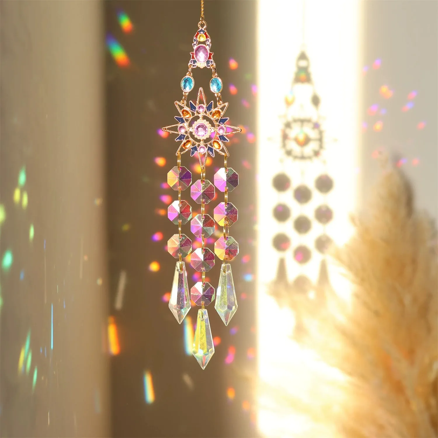 Dazzling Crystal Dreamcatcher  Sunshine Catcher & Rainbow Ornament
