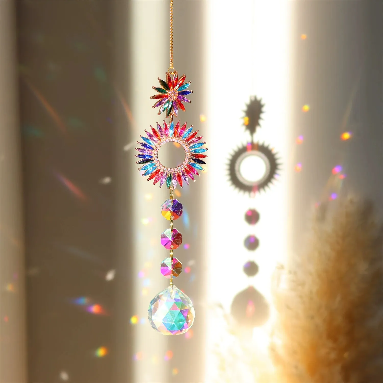 Dazzling Crystal Dreamcatcher  Sunshine Catcher & Rainbow Ornament