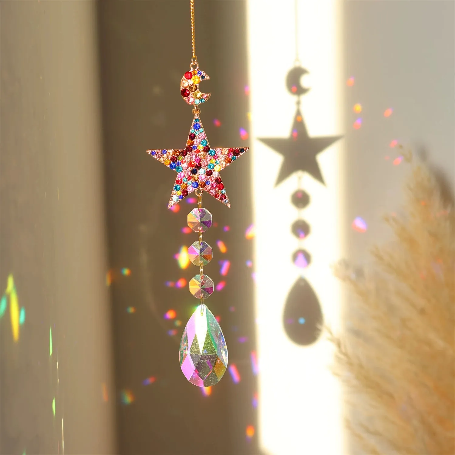 Dazzling Crystal Dreamcatcher  Sunshine Catcher & Rainbow Ornament