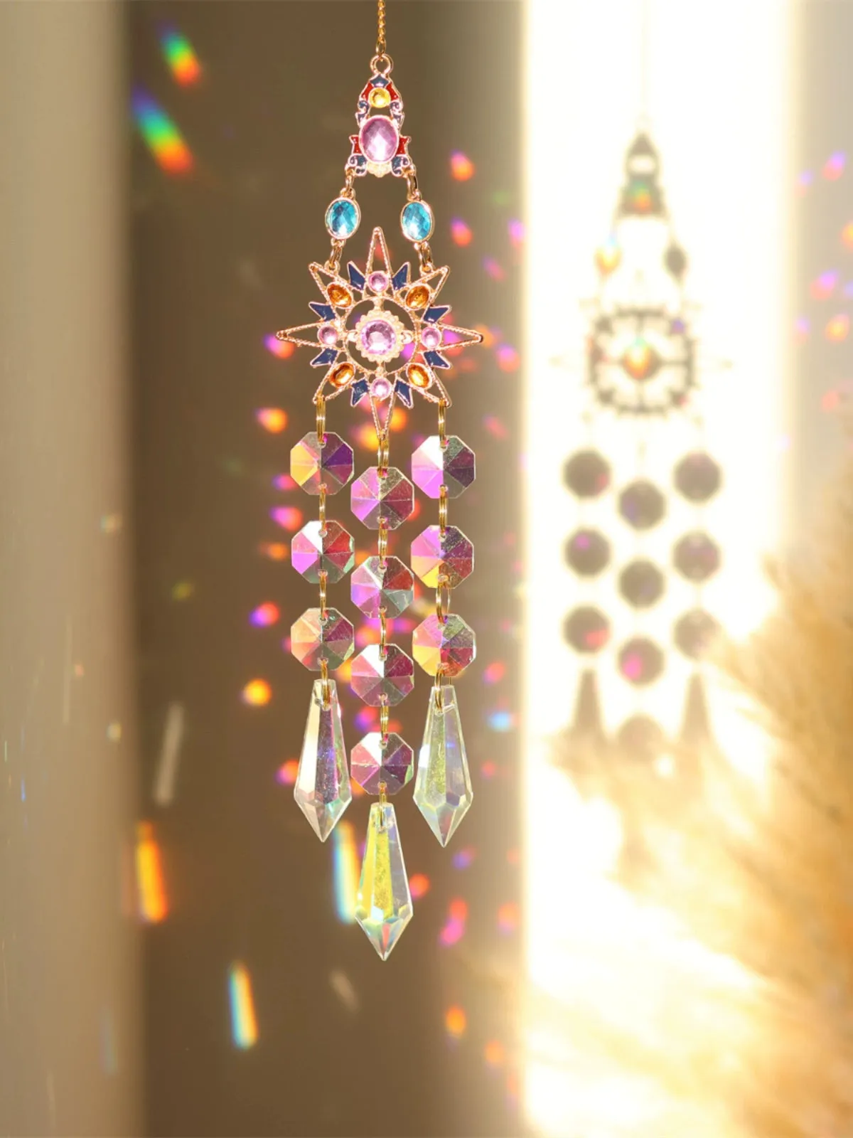 Dazzling Crystal Dreamcatcher  Sunshine Catcher & Rainbow Ornament