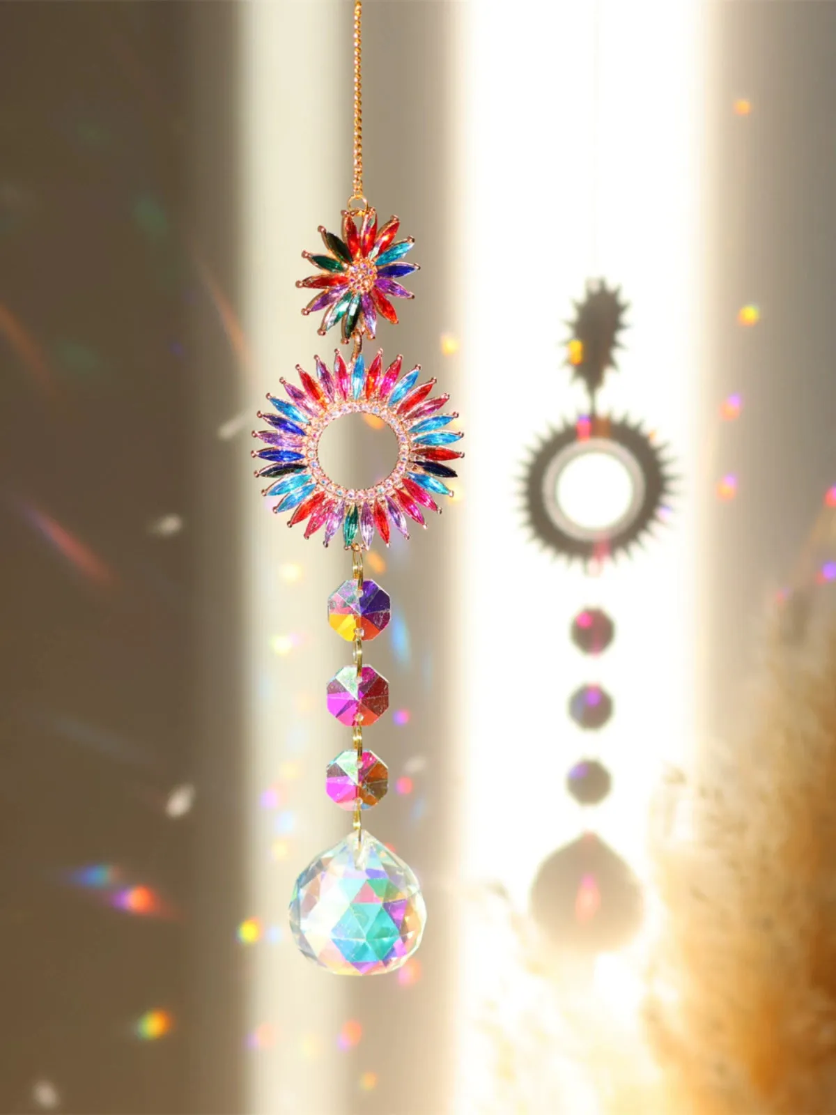 Dazzling Crystal Dreamcatcher  Sunshine Catcher & Rainbow Ornament