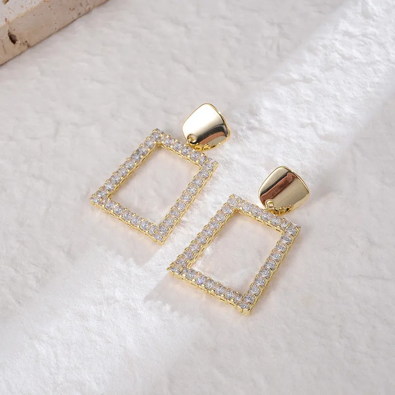 Dazzling Diamond Encrusted Earrings