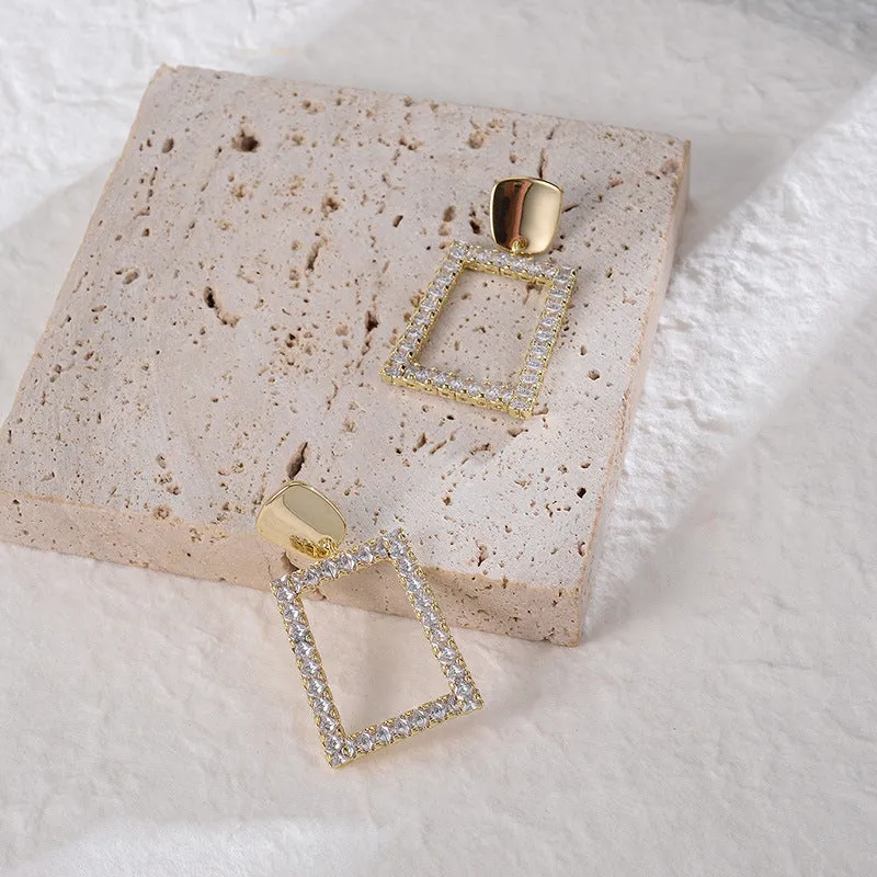 Dazzling Diamond Encrusted Earrings