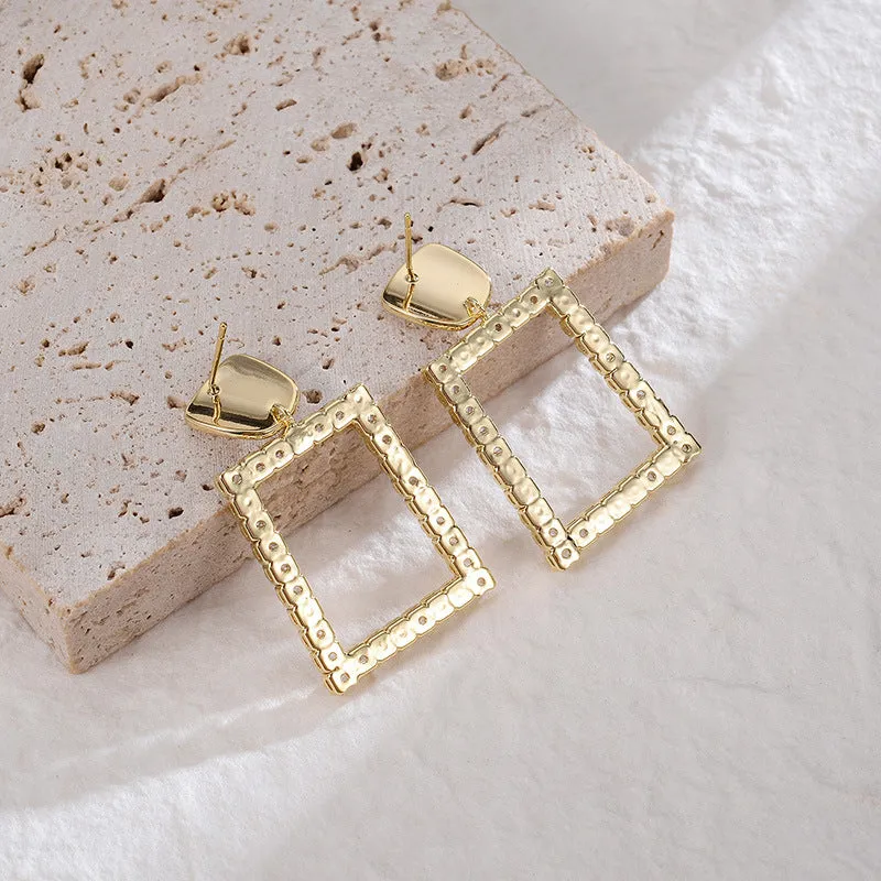 Dazzling Diamond Encrusted Earrings