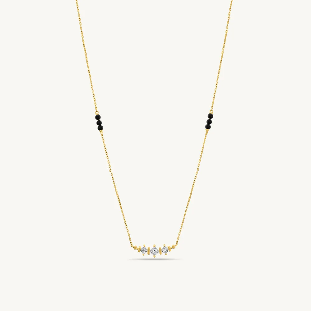 Dazzling Diamond Mangalsuta | 18k Gold Vermeil