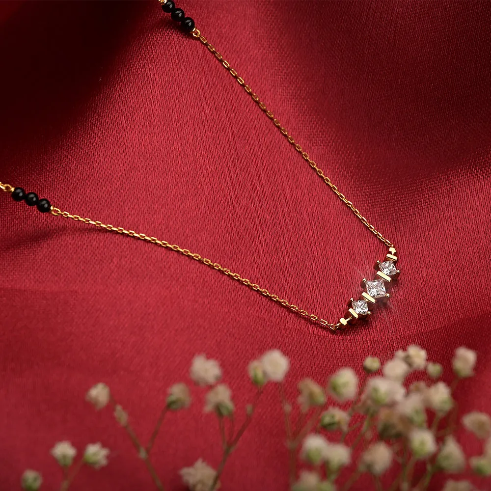 Dazzling Diamond Mangalsuta | 18k Gold Vermeil