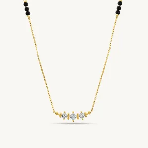 Dazzling Diamond Mangalsuta | 18k Gold Vermeil