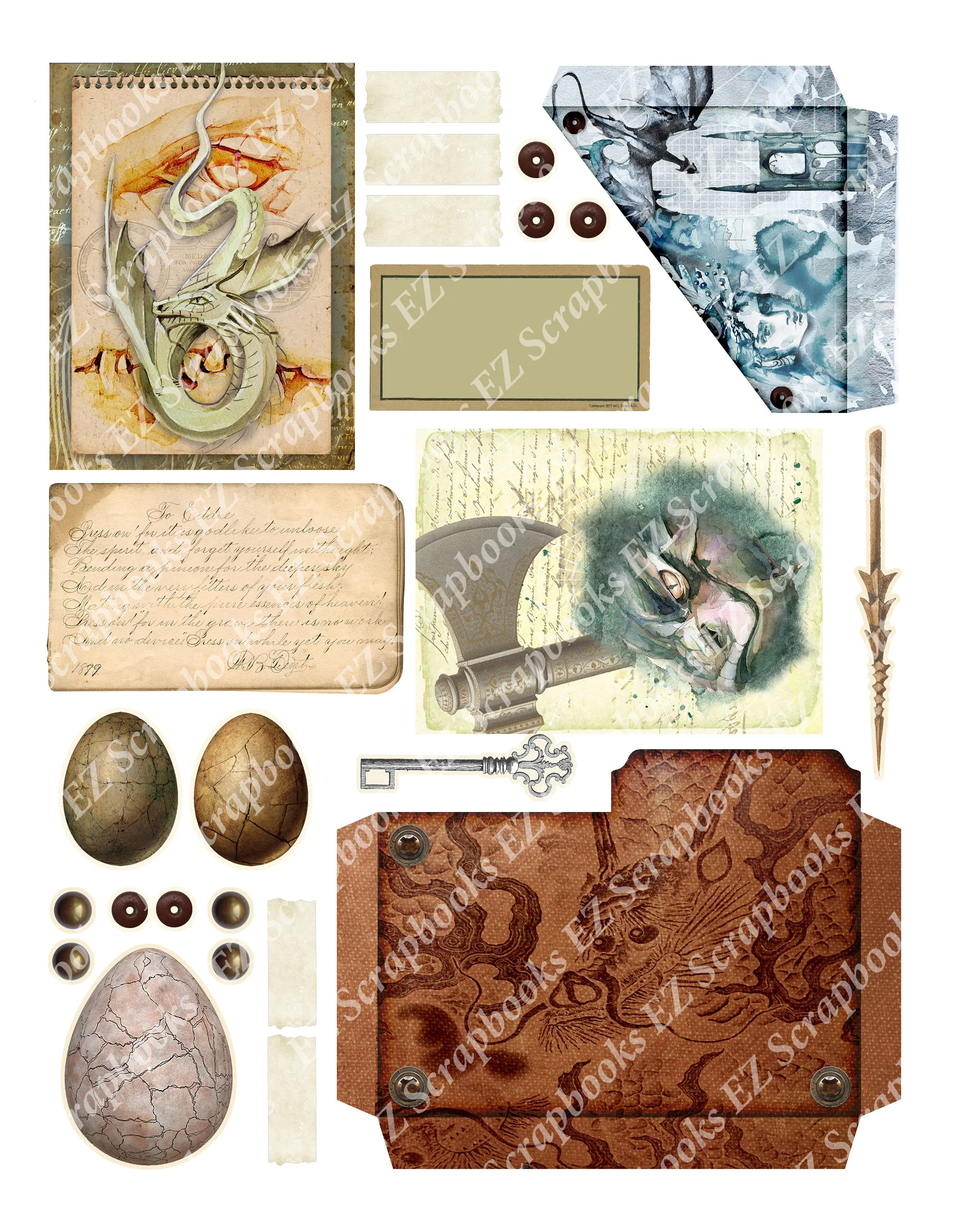 Dazzling Dragons Embellishments 1 - 9470