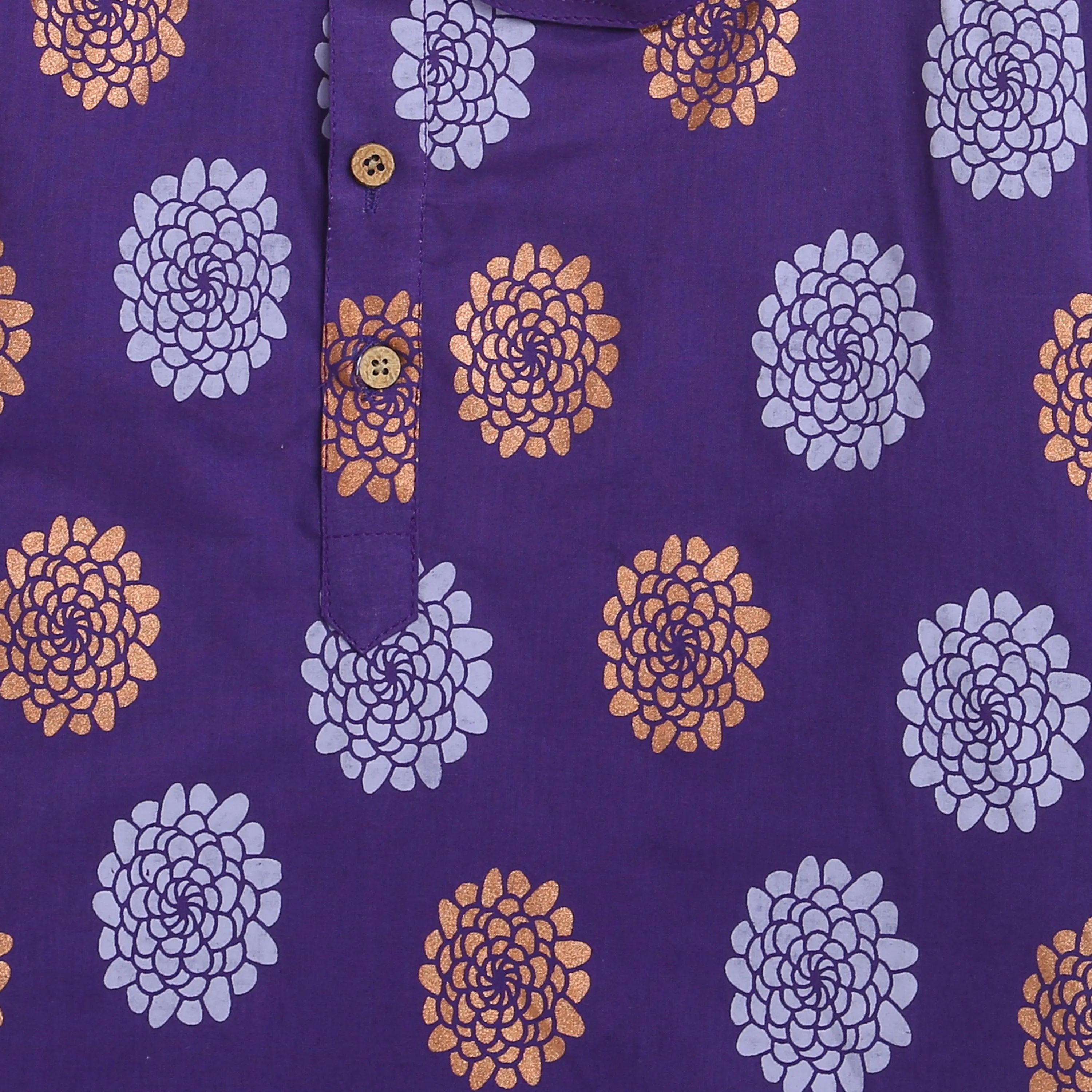 Dazzling Flower Boys Ethnic Wear- Purple