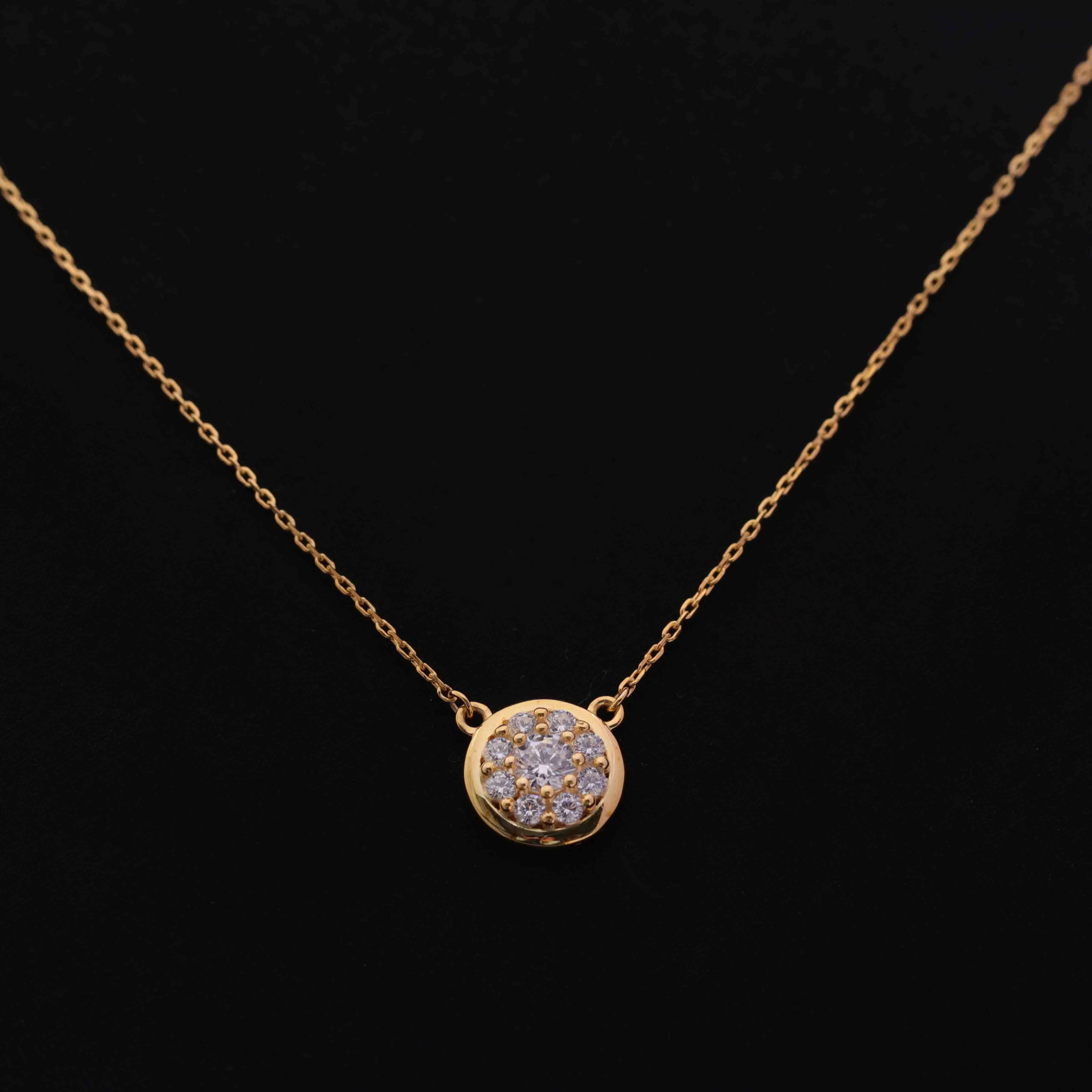 Dazzling Halo Silver Pendant Necklace