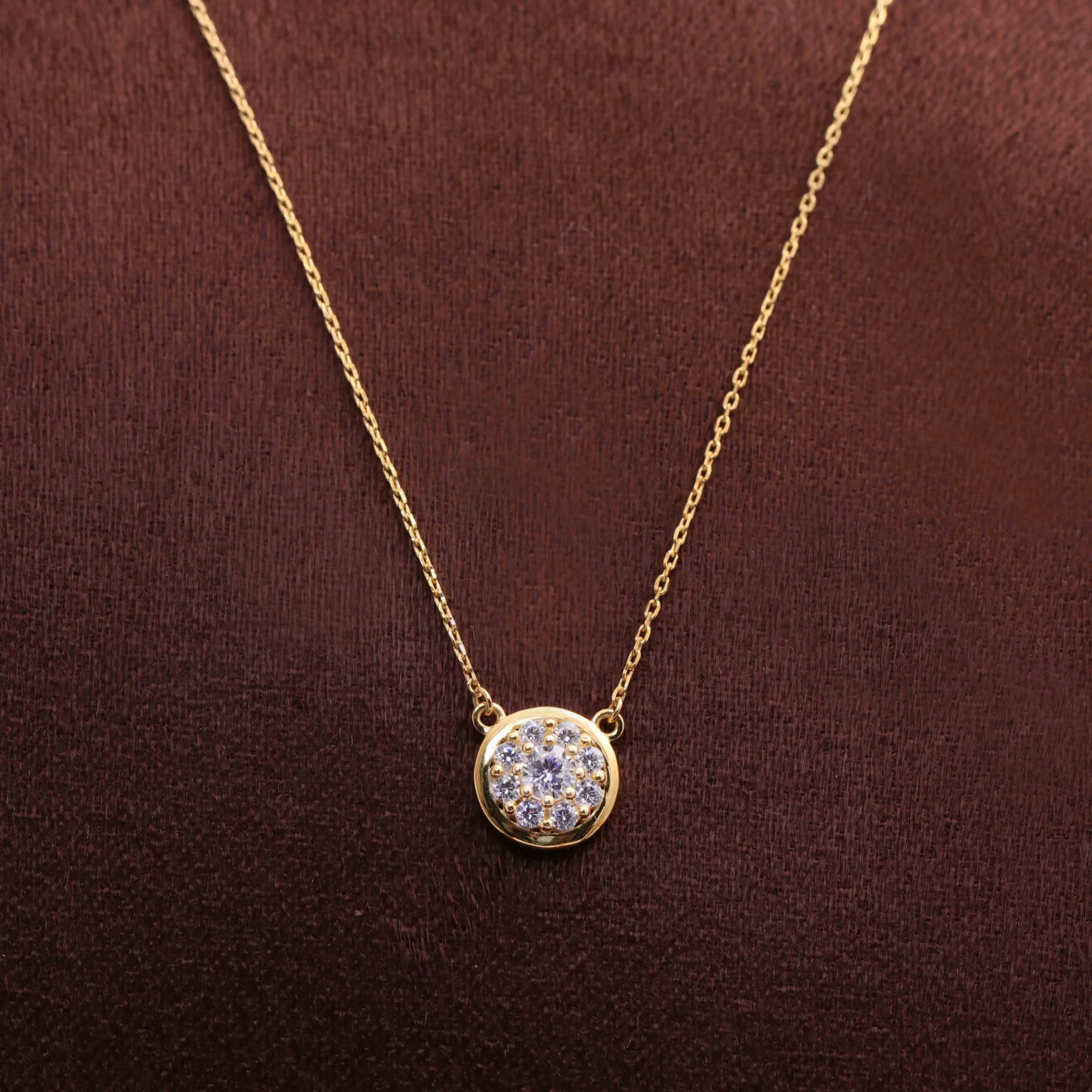 Dazzling Halo Silver Pendant Necklace