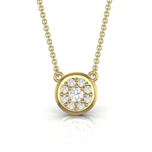 Dazzling Halo Silver Pendant Necklace