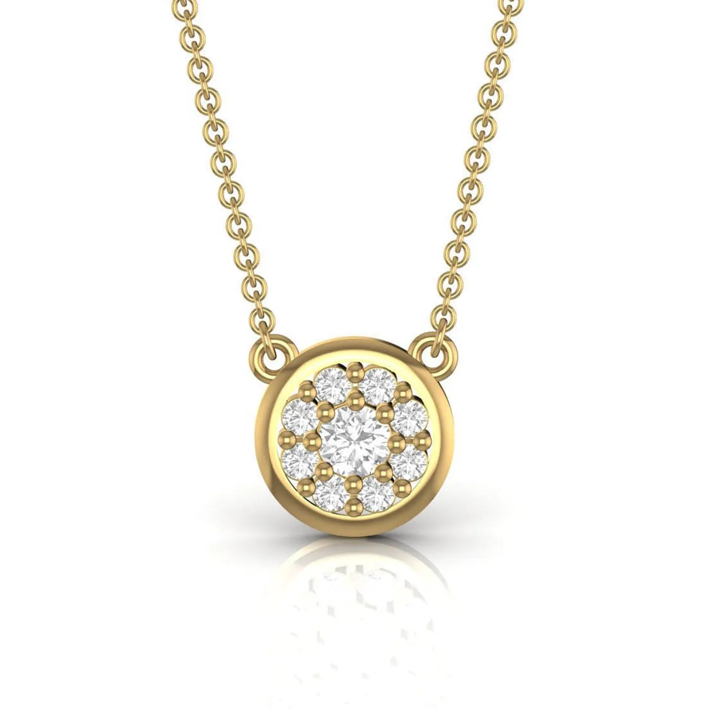 Dazzling Halo Silver Pendant Necklace