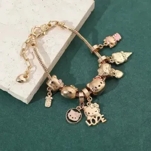 Dazzling Hello Kitty Zinc Alloy Bracelet