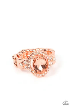Dazzling I Dos - Copper Ring - Paparazzi Accessories