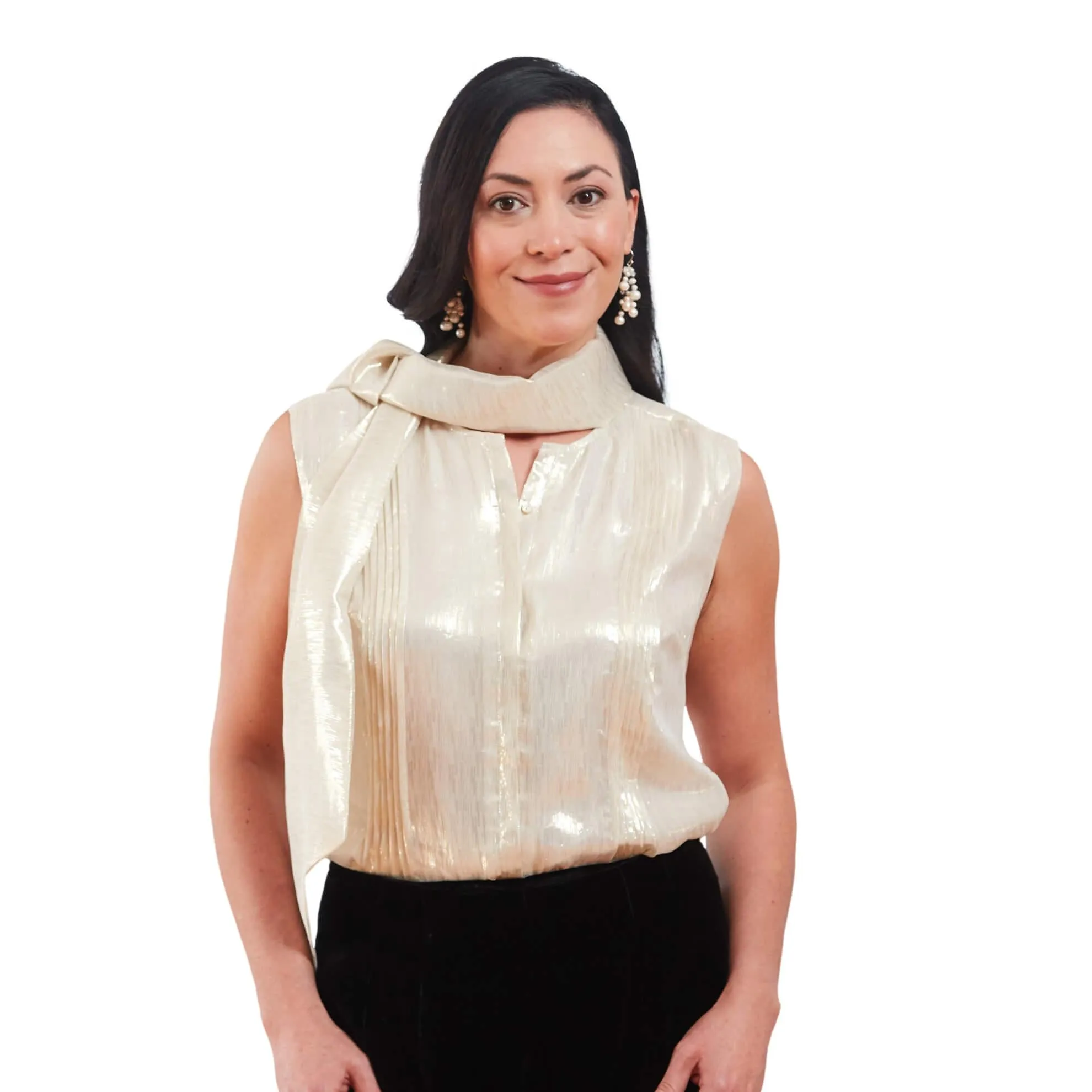 Dazzling Metallic Blouse