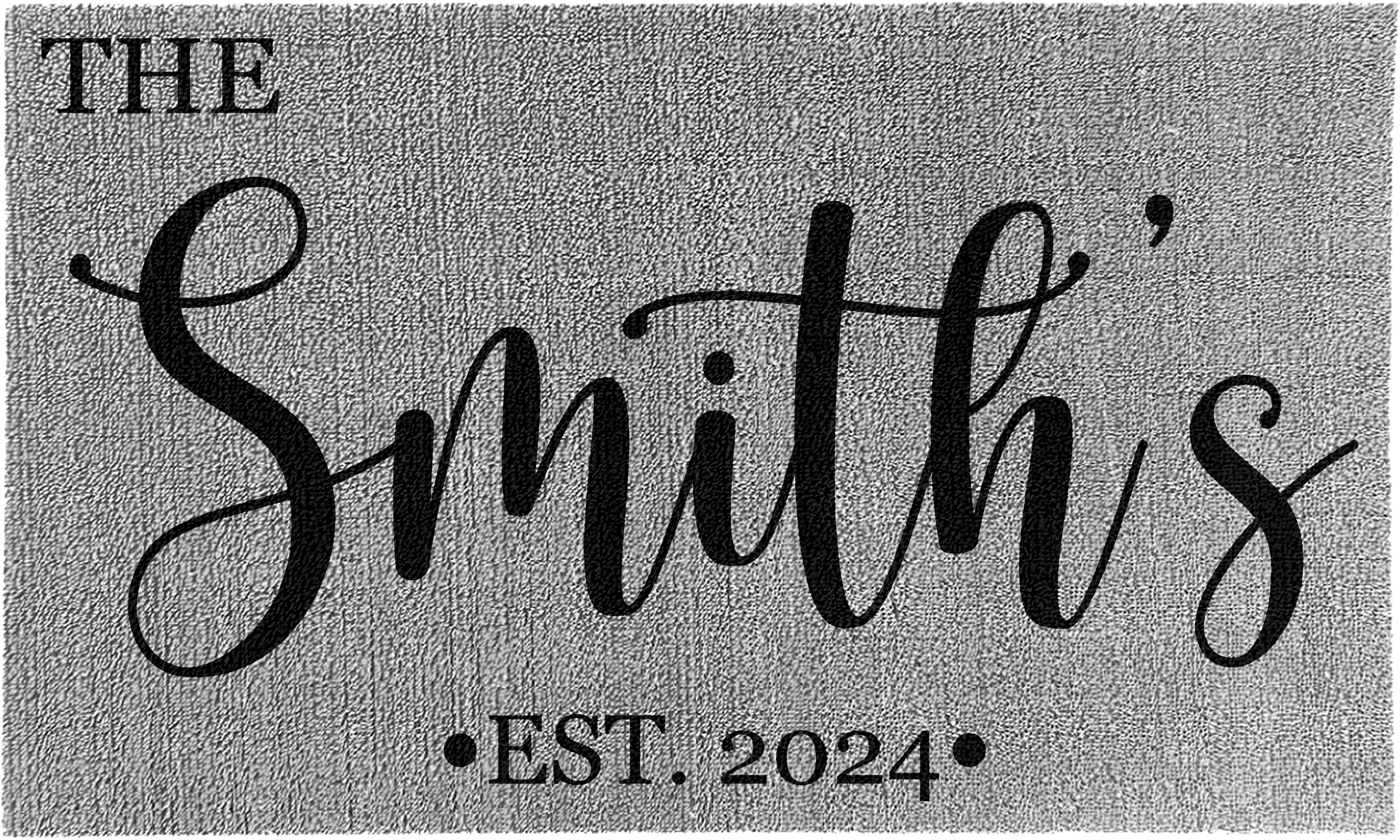 Decor Loop Family Name Border Personalized Doormats