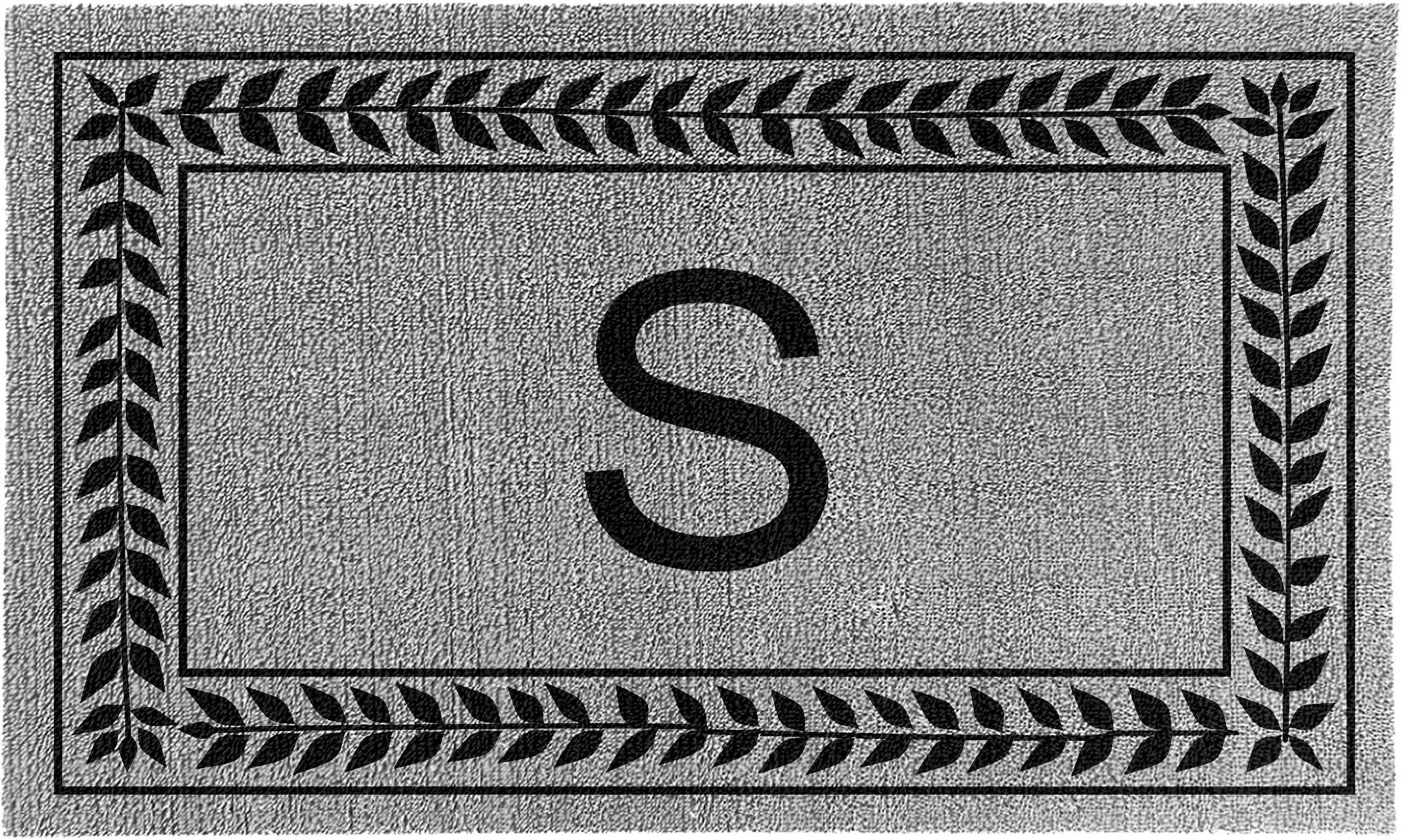 Decor Loop Leafy Vines Border Personalized Doormats