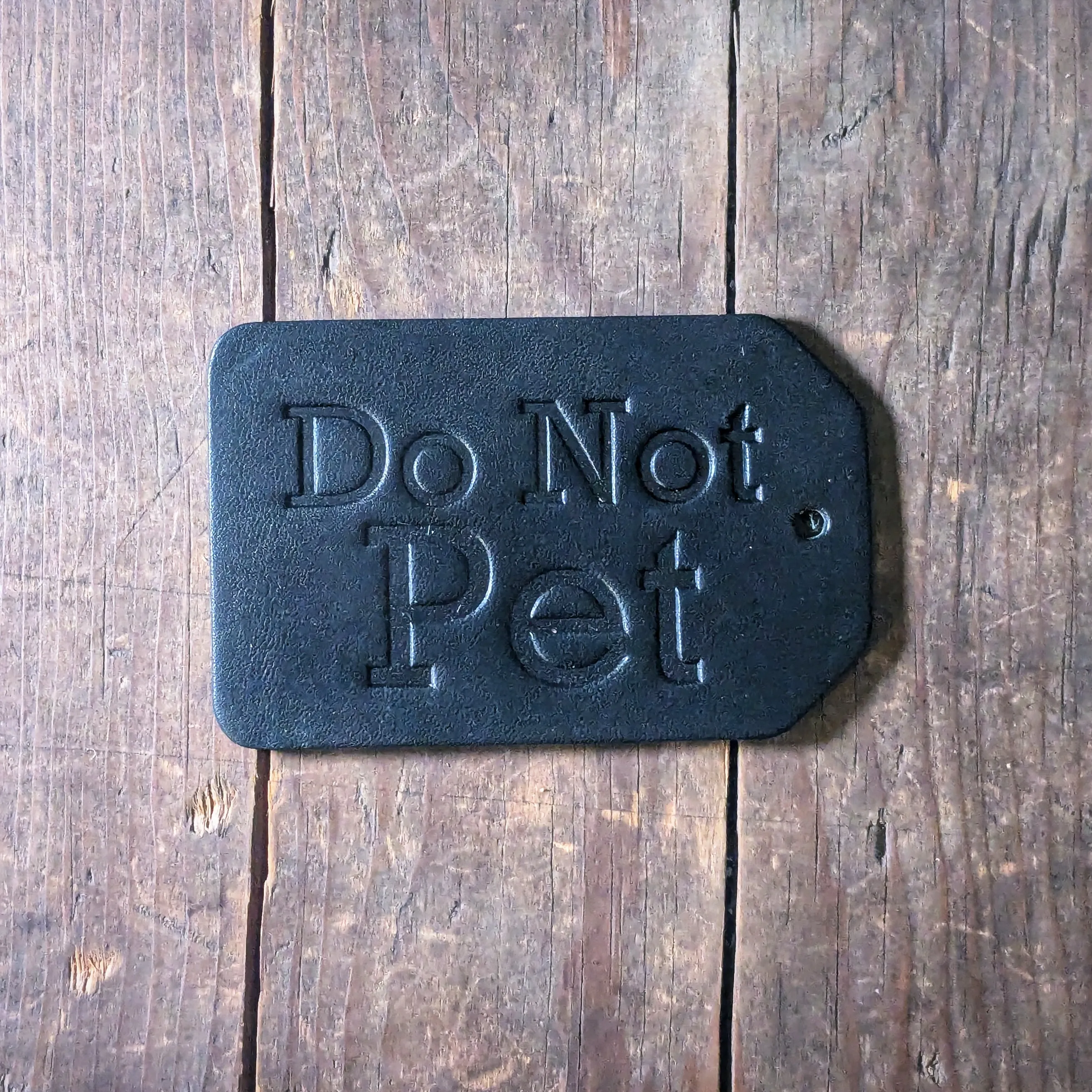 Do Not Pet - Personalized Horween Leather Luggage Tag