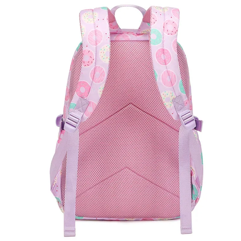 Donuts Print: 3 Pcs/Set of School Backpacks for Teenage Girls