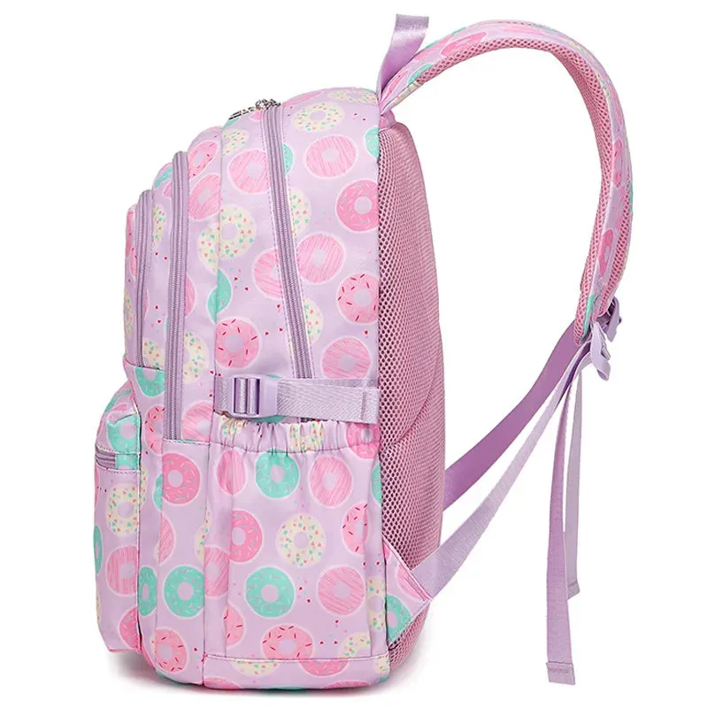 Donuts Print: 3 Pcs/Set of School Backpacks for Teenage Girls