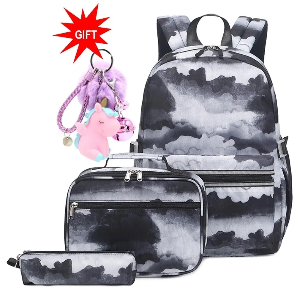 Donuts Print: 3 Pcs/Set of School Backpacks for Teenage Girls
