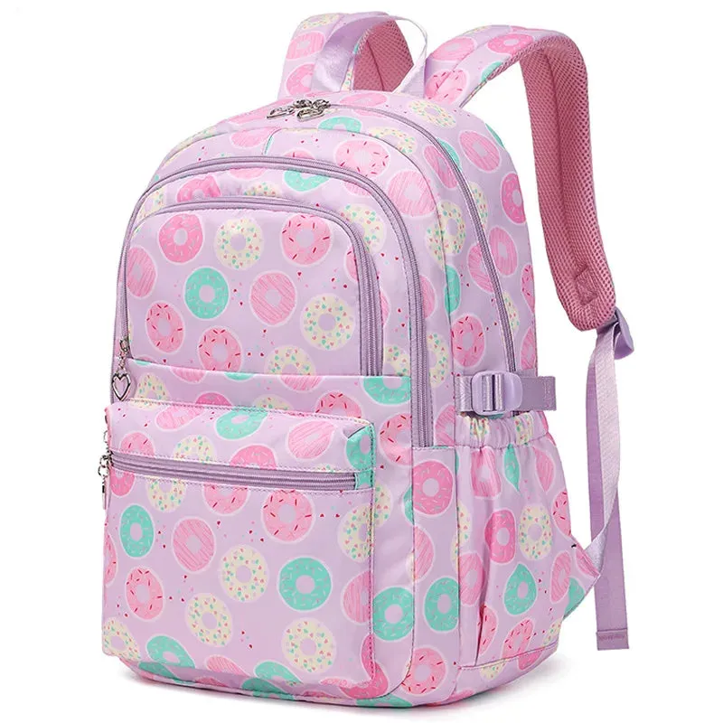 Donuts Print: 3 Pcs/Set of School Backpacks for Teenage Girls