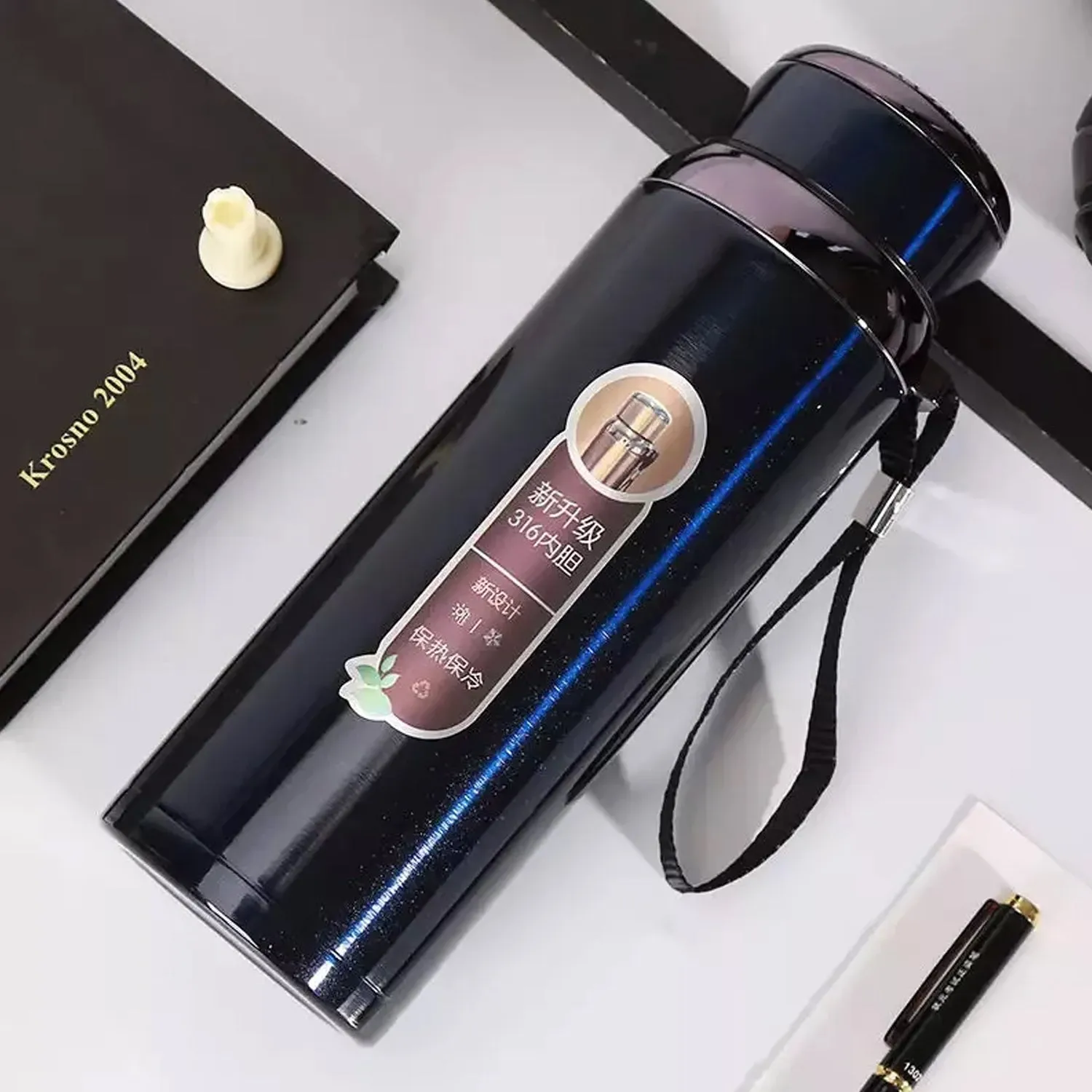 Double Walled Vacuum Flask Stainless Steel Water Bottle (1000 ML)