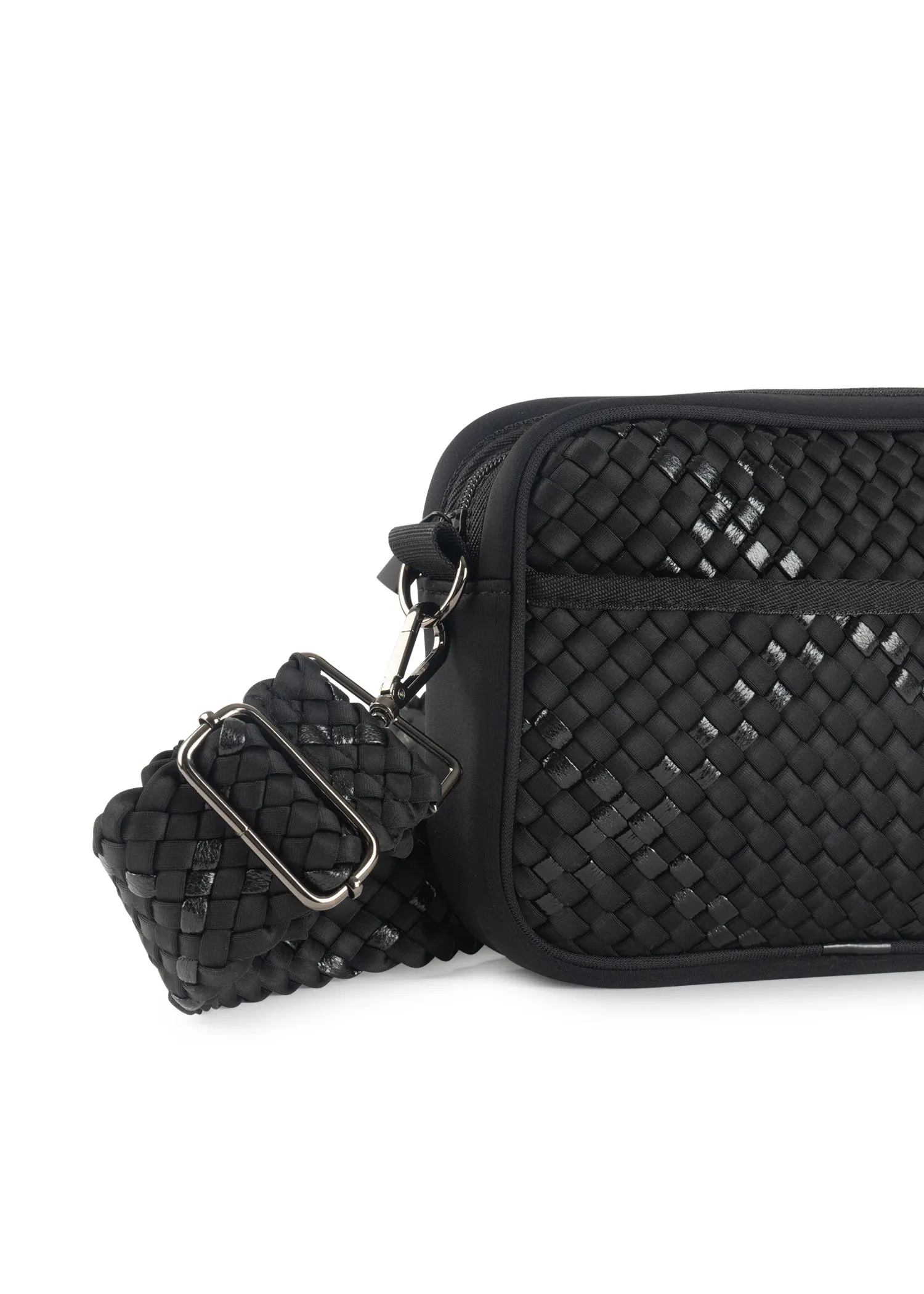 Drew Noir Woven Crossbody