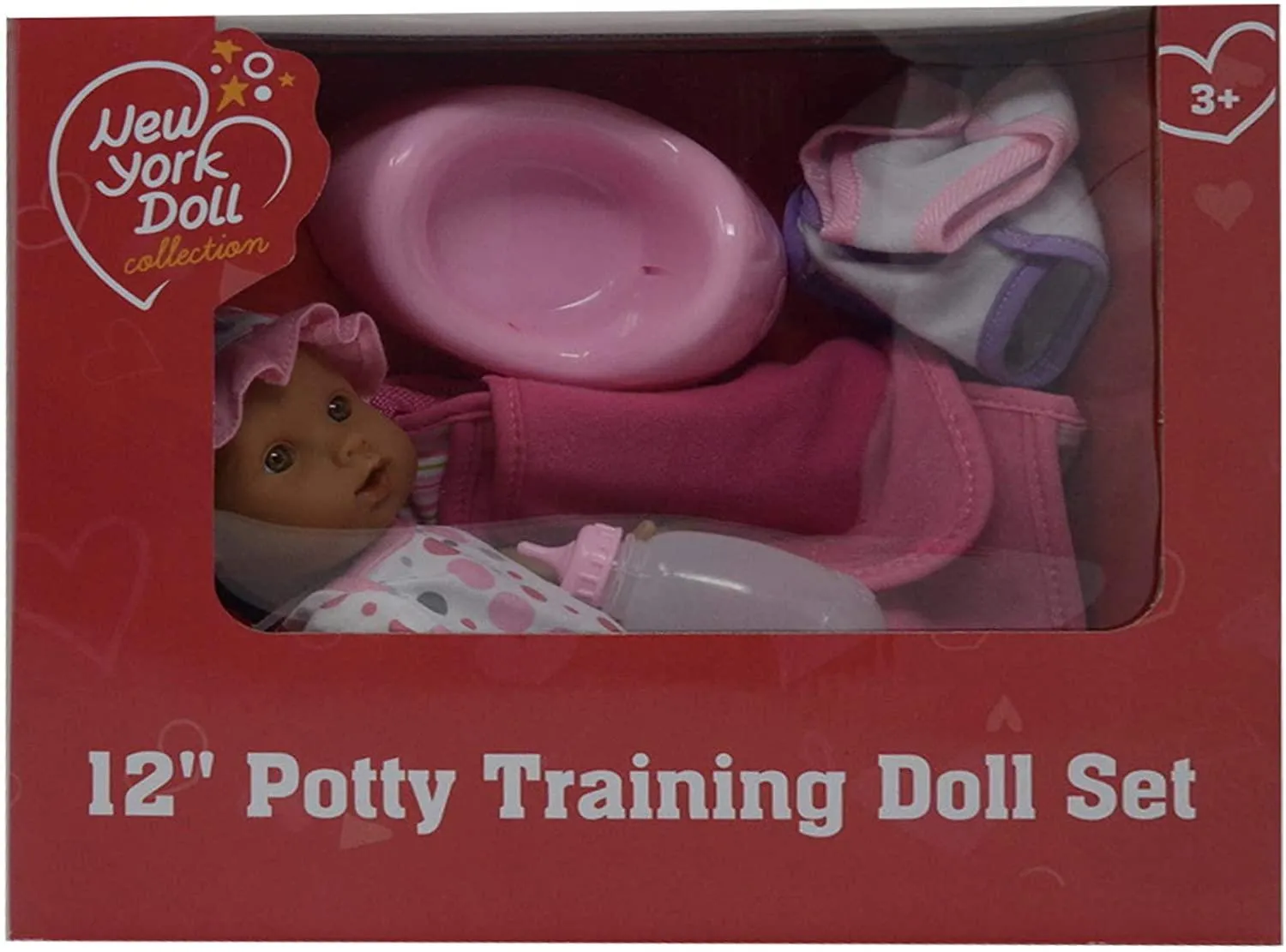 Drink and Wet Potty-Training Baby Doll Posable Dolls with Pacifier, Bottle, and Diapers - Helps Toilet Training for Kids (Hispanic)