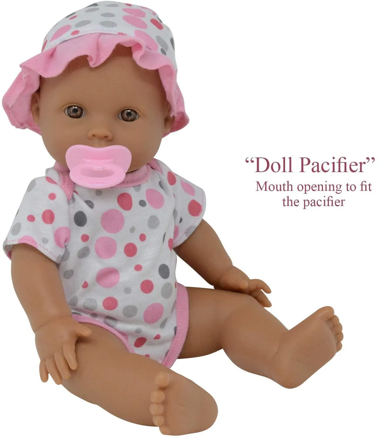 Drink and Wet Potty-Training Baby Doll Posable Dolls with Pacifier, Bottle, and Diapers - Helps Toilet Training for Kids (Hispanic)