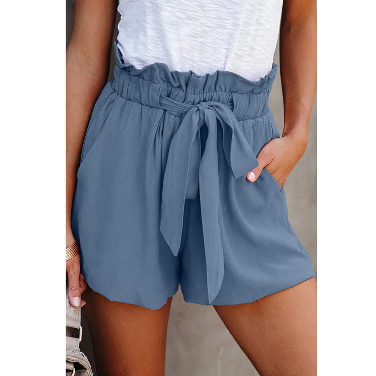 Elastic Waistband High Waist Shorts