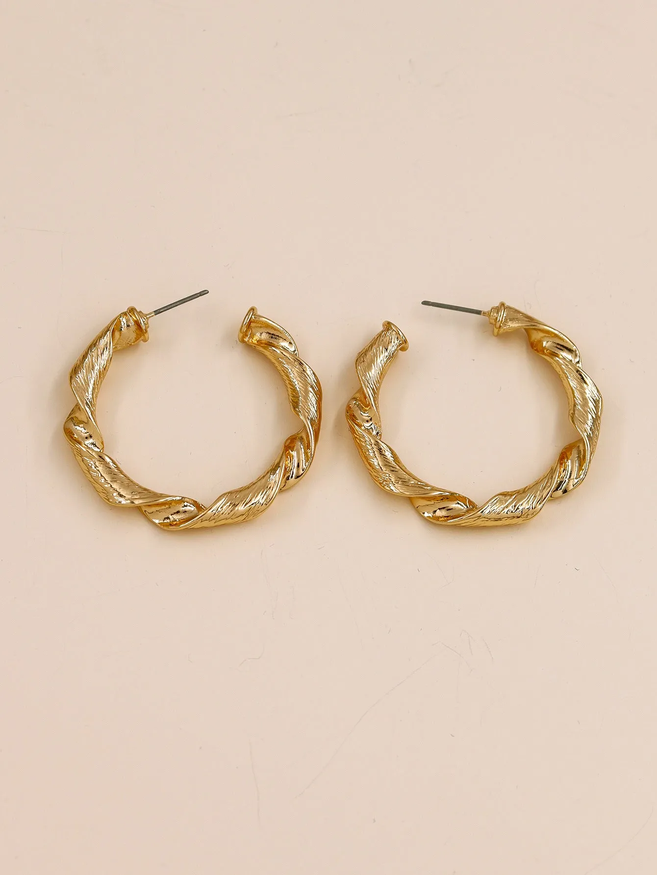 Elegant C-shaped Metal Earrings from Vienna Verve Collection