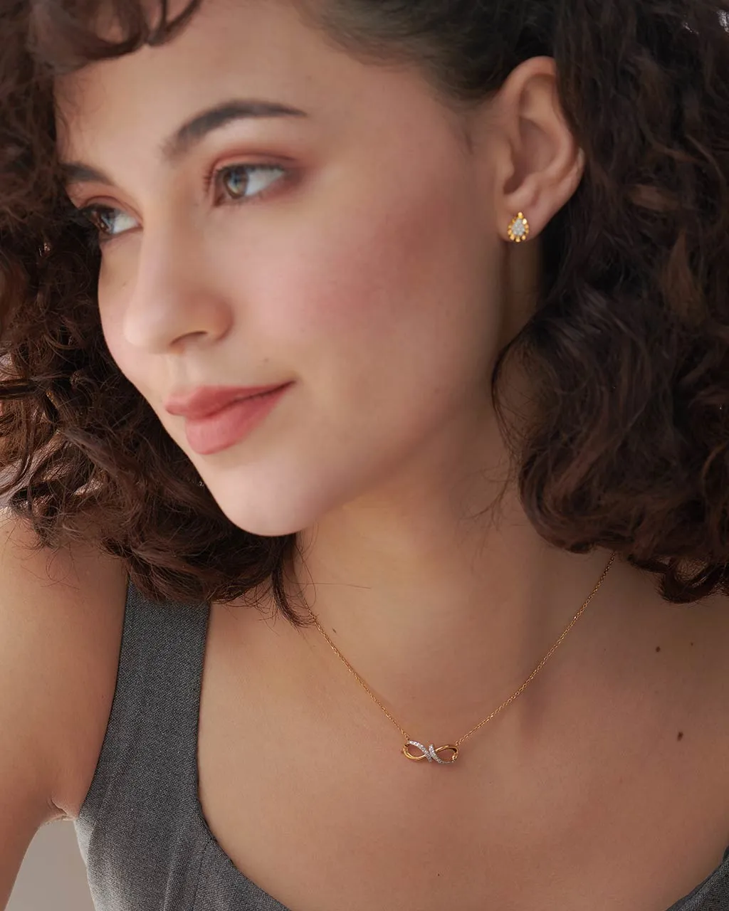 Elegant Infinity Diamond Necklace