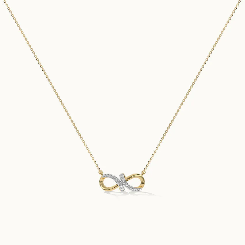 Elegant Infinity Diamond Necklace