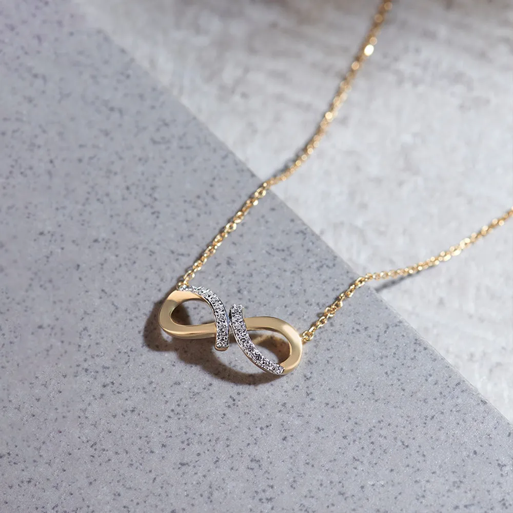 Elegant Infinity Diamond Necklace