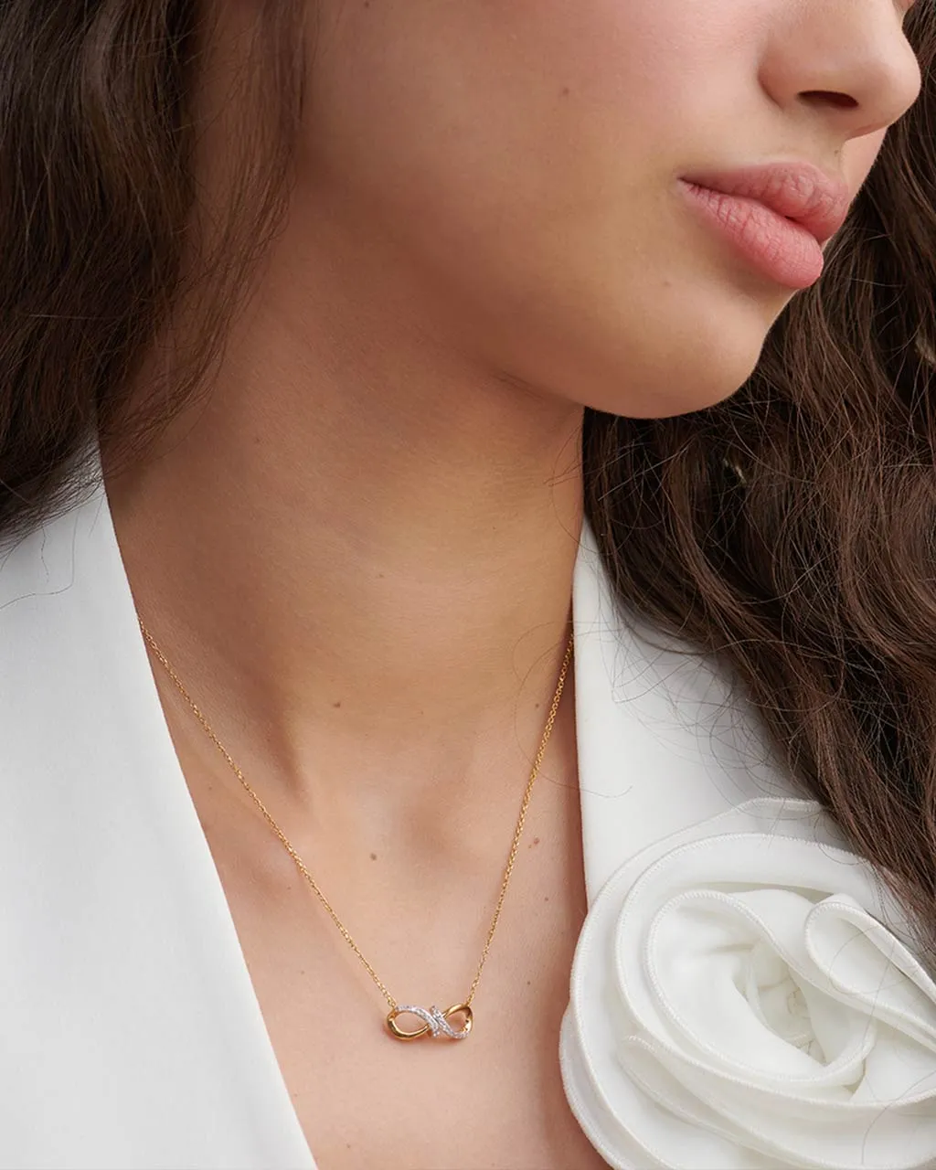 Elegant Infinity Diamond Necklace
