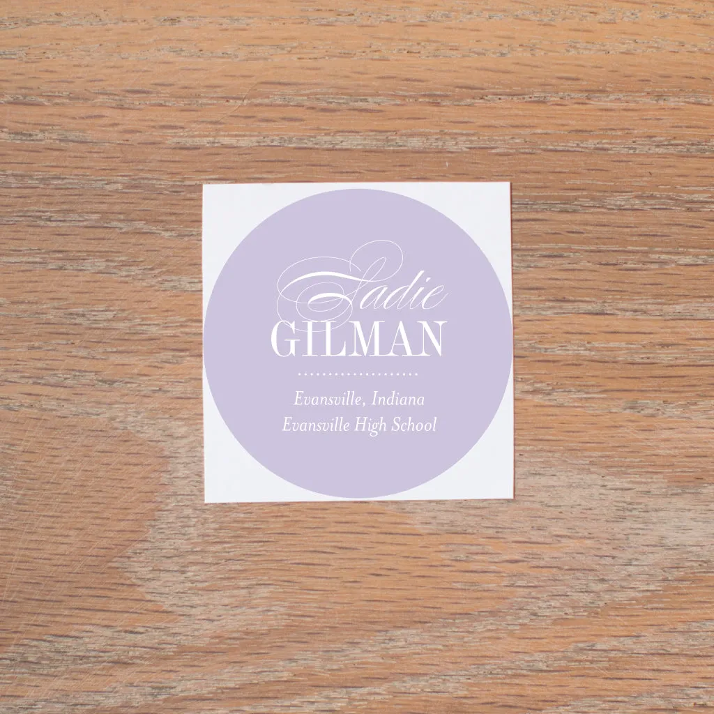 Elegant Script Personal Stickers