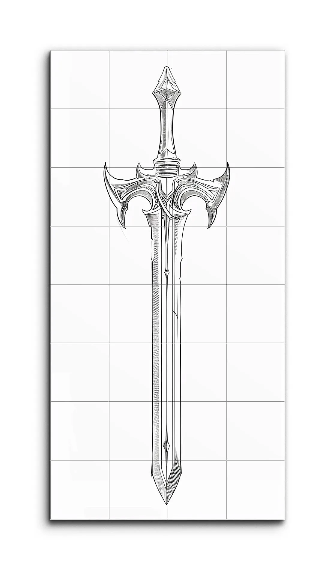 Elegant Sword: Gothic Fantasy Illustration