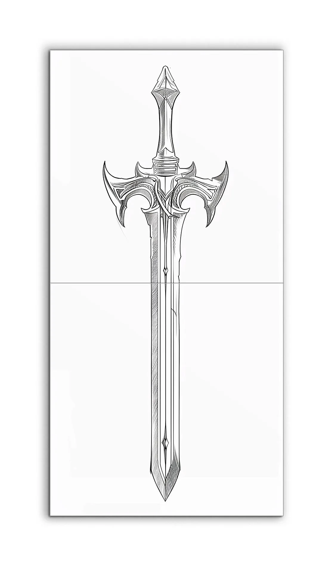Elegant Sword: Gothic Fantasy Illustration